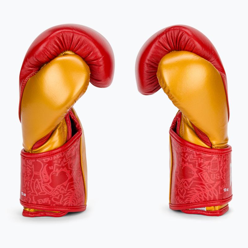Боксови ръкавици Cleto Reyes High Precision Training Leather red/gold 4