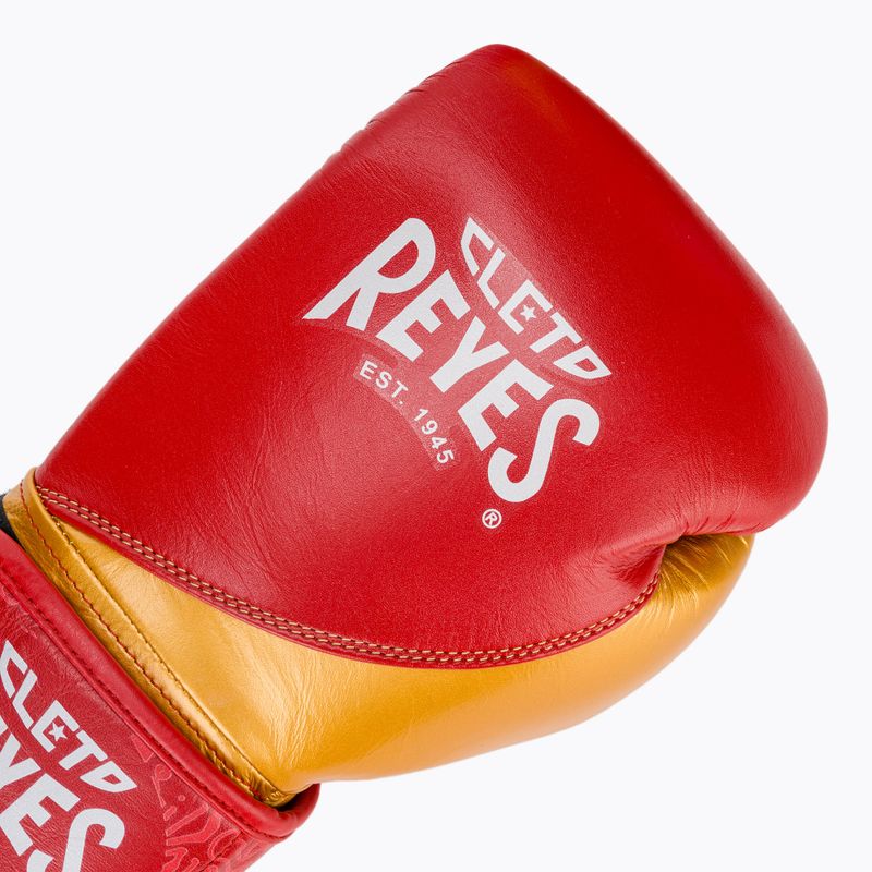 Боксови ръкавици Cleto Reyes High Precision Training Leather red/gold 5