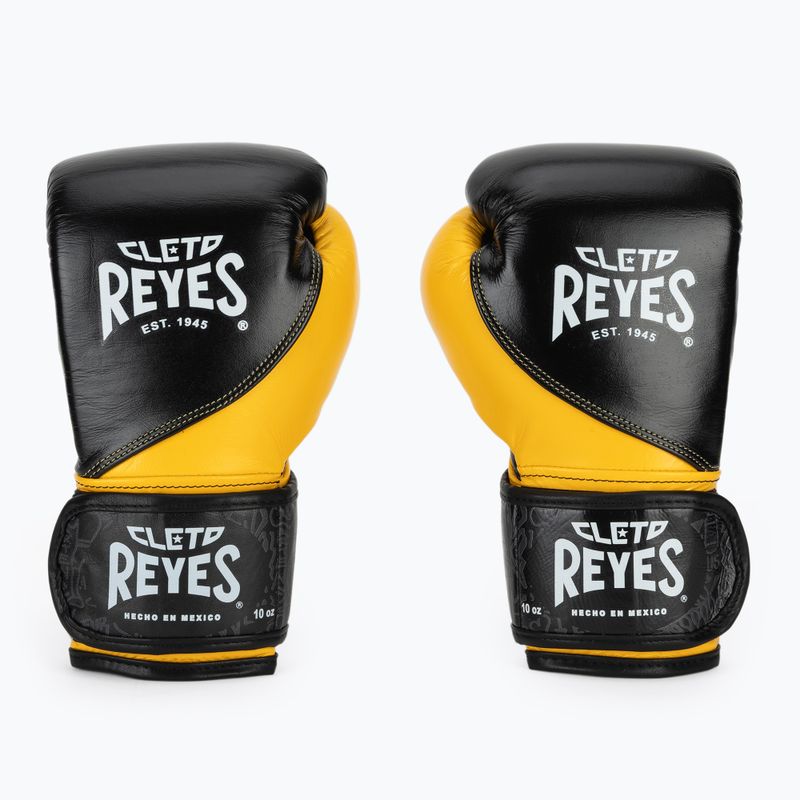 Боксьорски ръкавици Cleto Reyes High Precision Training Leather black yellow 2