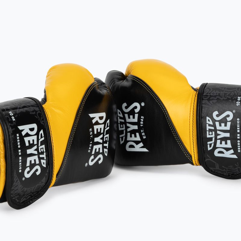 Боксьорски ръкавици Cleto Reyes High Precision Training Leather black yellow 7