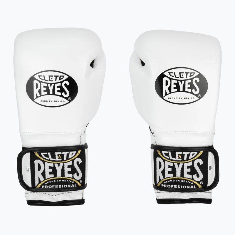 Боксови ръкавици Cleto Reyes Velcro Sparring white/black