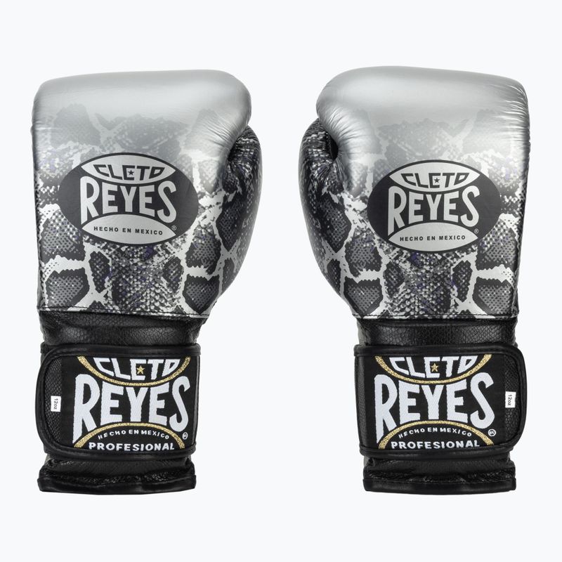 Боксови ръкавици Cleto Reyes Velcro Sparring silver/black 2