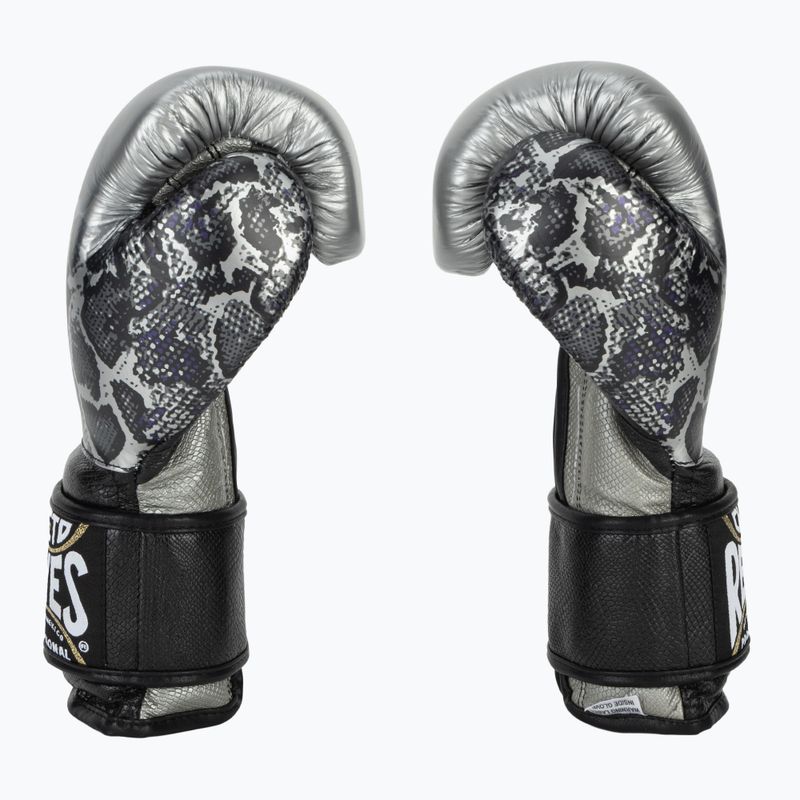 Боксови ръкавици Cleto Reyes Velcro Sparring silver/black 4