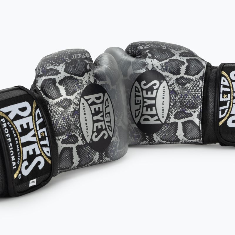 Боксови ръкавици Cleto Reyes Velcro Sparring silver/black 7