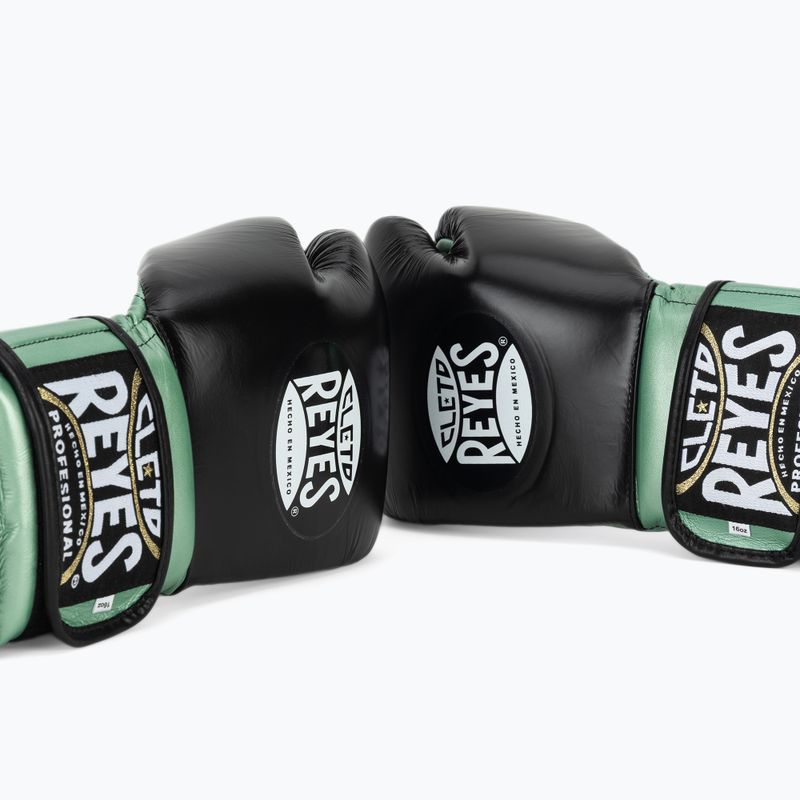 Боксьорски ръкавици Cleto Reyes Boxing Gloves With Hook green metalic / black 7