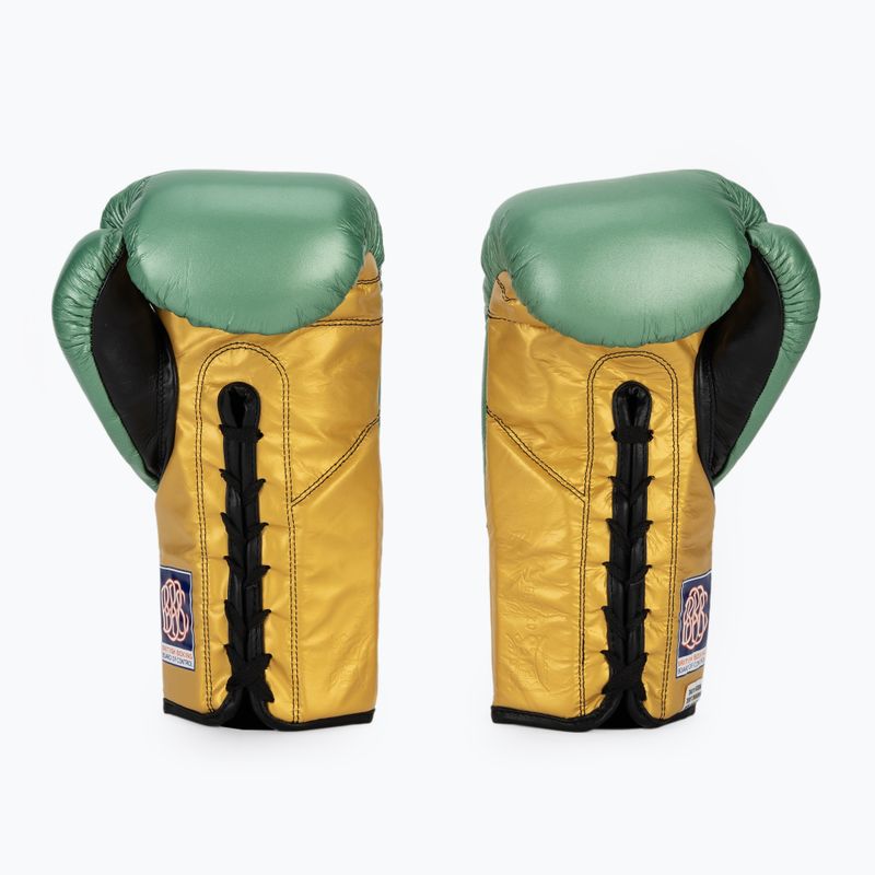 Боксьорски ръкавици Cleto Reyes Boxing Gloves creen metalic/gold 3
