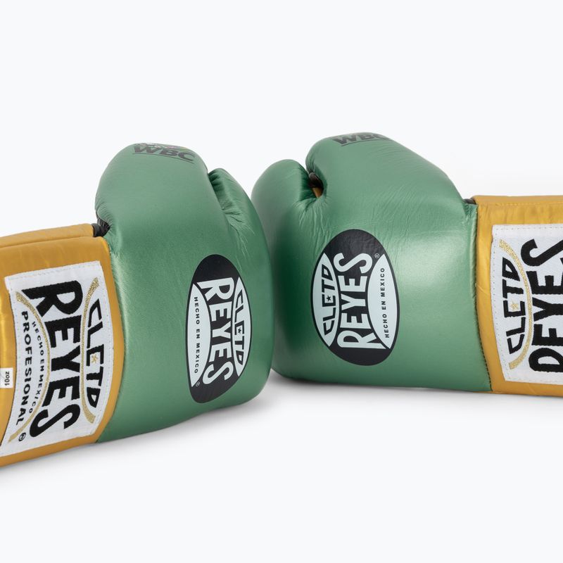Боксьорски ръкавици Cleto Reyes Boxing Gloves creen metalic/gold 7