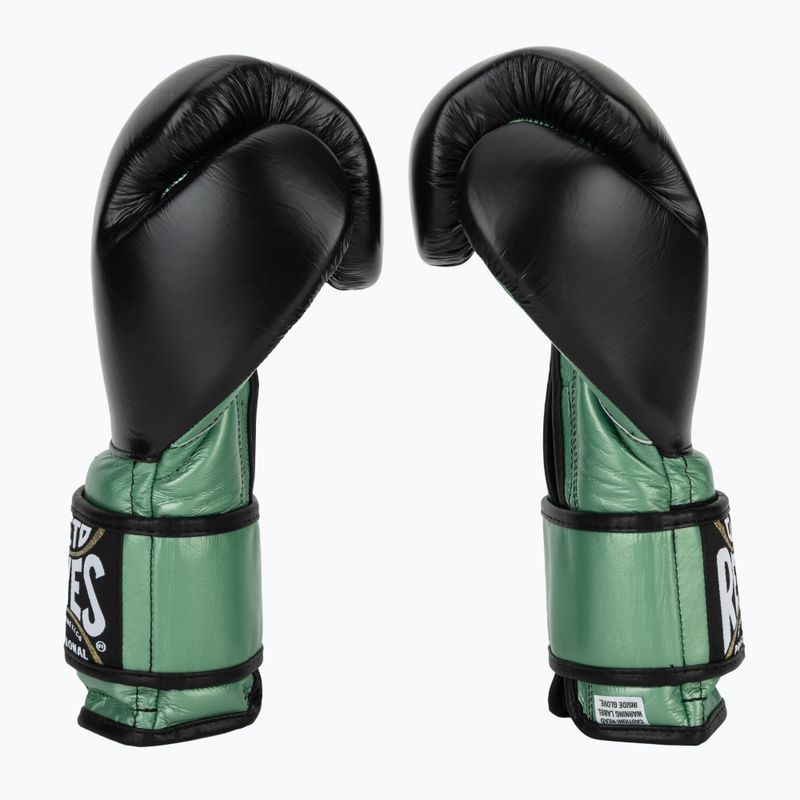 Боксови ръкавици Cleto Reyes Velcro Sparring green metallic/black 3
