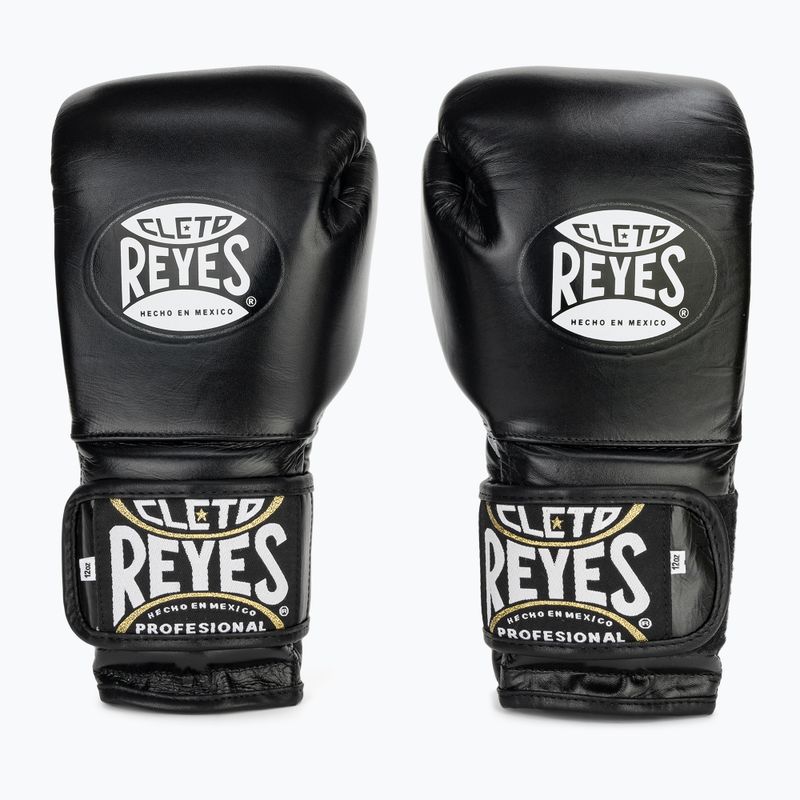 Боксови ръкавици Cleto Reyes Velcro Sparring black/ silver 2