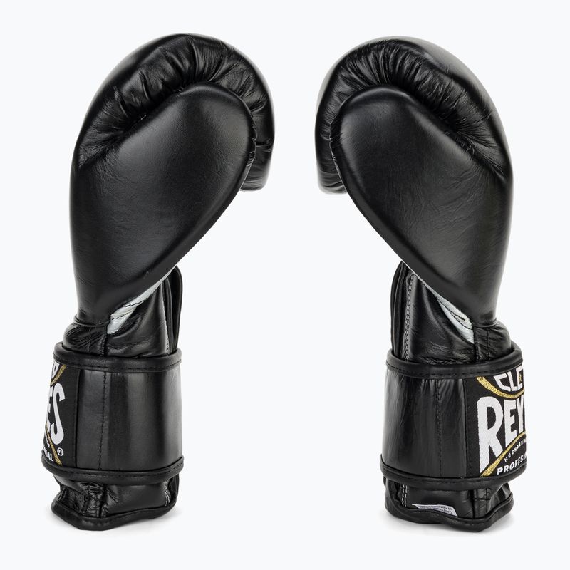 Боксови ръкавици Cleto Reyes Velcro Sparring black/ silver 4