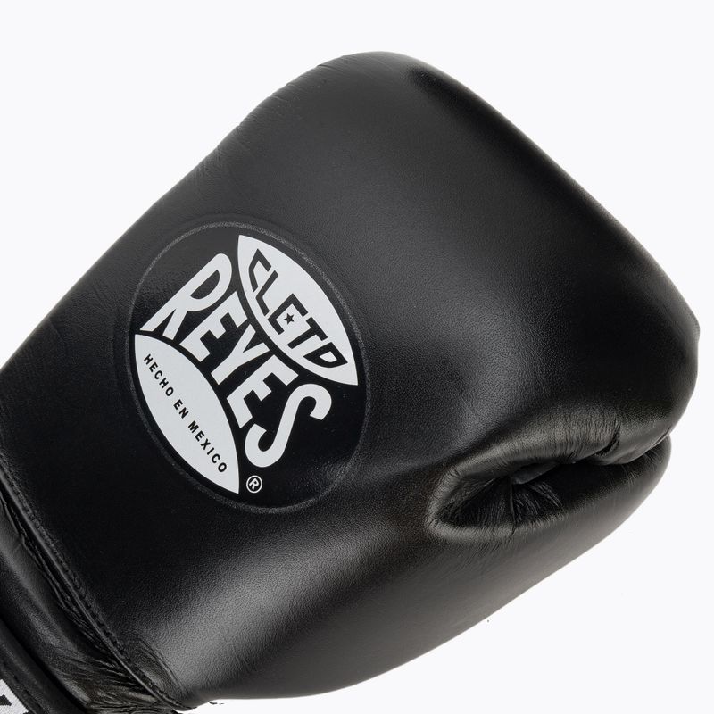 Боксови ръкавици Cleto Reyes Velcro Sparring black/ silver 5