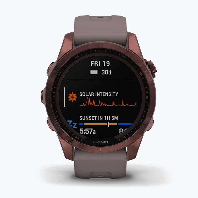 Garmin Fenix 7S Sapphire Solar Hrm Elevate Ox brązowy 010-02539-29 2