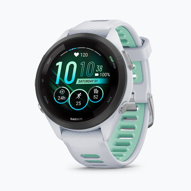 Часовник Garmin Forerunner 265S white neo tropic/mint 3