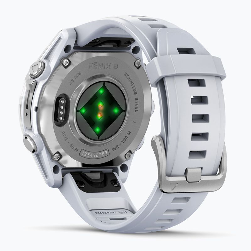 Часовник Garmin Fenix 8 43 mm Amoled silver/white stone 2