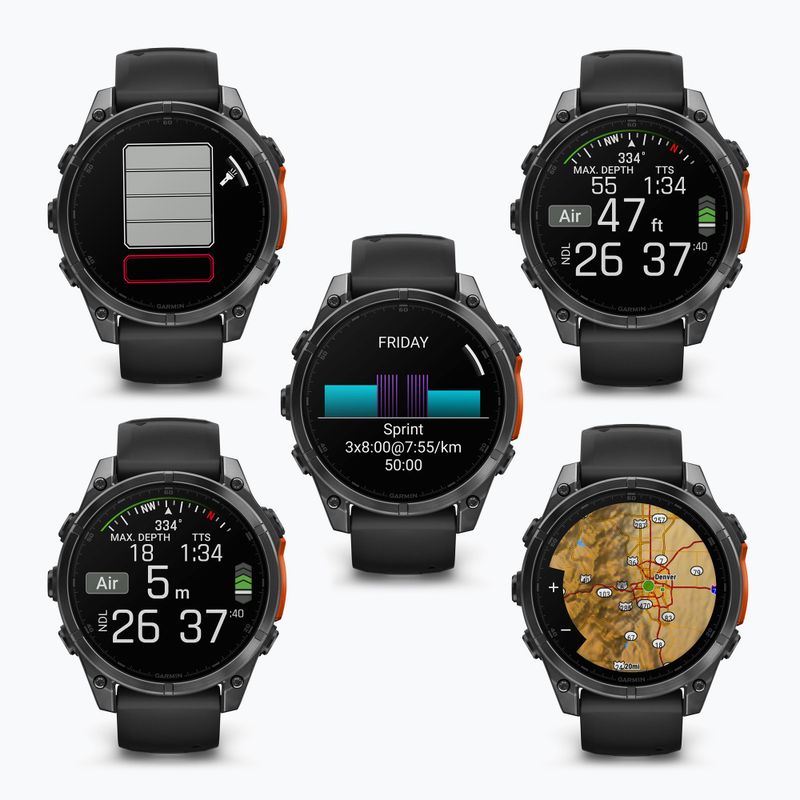 Часовник Garmin Fenix 8 47 mm Amoled slate grey/black 8
