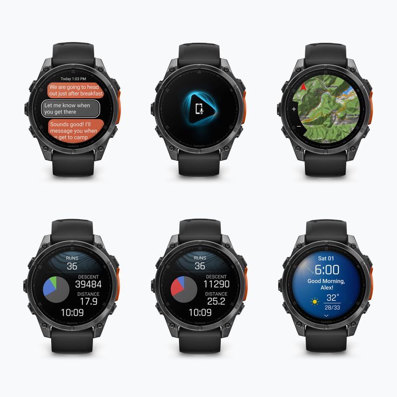 Часовник Garmin Fenix 8 47 mm Amoled slate grey/black 9