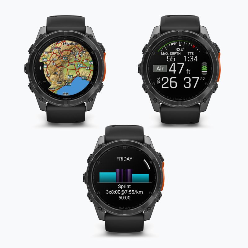 Часовник Garmin Fenix 8 51 mm Amoled slate grey/black 8