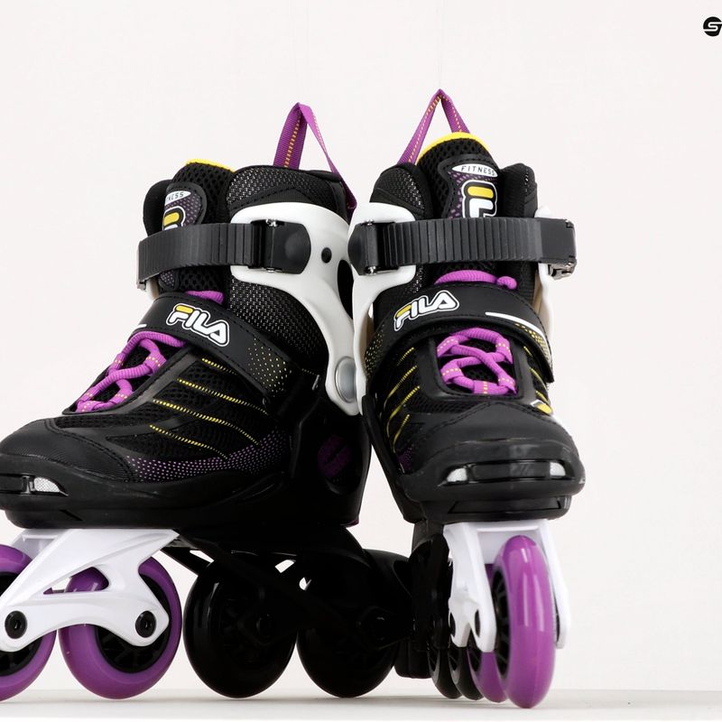 Детски ролкови кънки FILA Wizy G black/yellow magenta 9