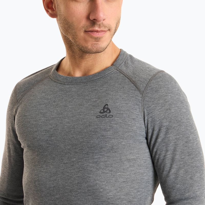 Мъжка термоактивна блуза ODLO Active Warm Bl Top Crew Neck odlo steel grey melange 3