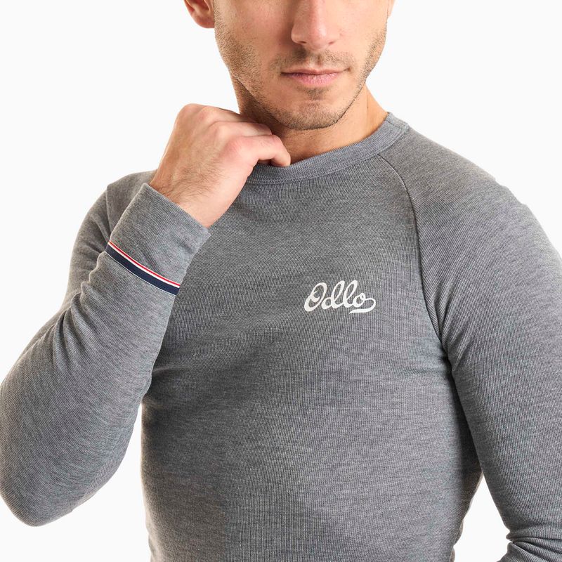 Мъжка термоактивна блуза ODLO Active Warm Originals Bl Top Crew Neck odlo steel grey melange 3