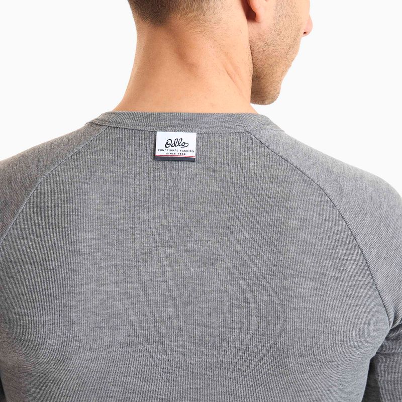 Мъжка термоактивна блуза ODLO Active Warm Originals Bl Top Crew Neck odlo steel grey melange 4