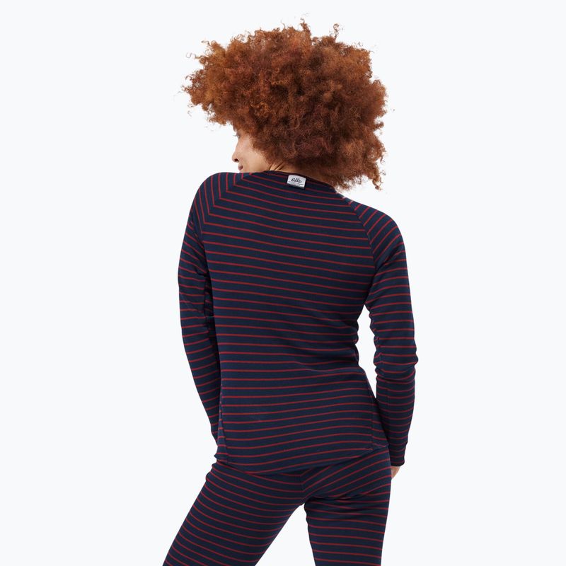 Дамска термоактивна блуза ODLO Warm Originals Stripes Bl Top Crew Neck dark saphire 3