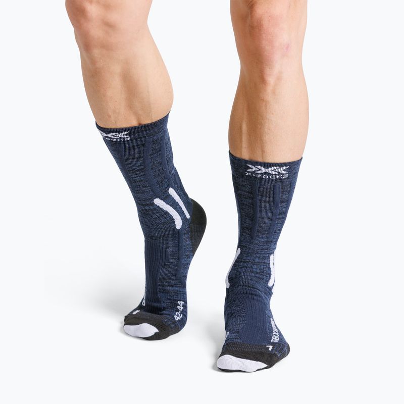 Дамски чорапи X-Socks Trek X Merino midnight blue/arctic white 2