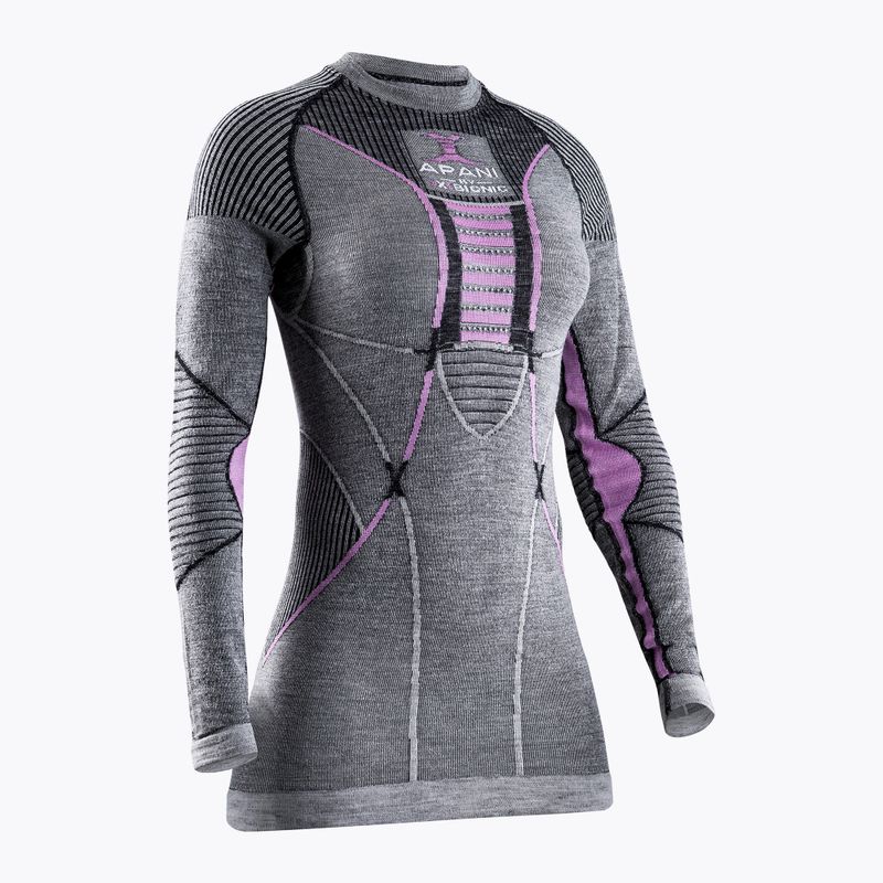Дамска термо тениска X-Bionic Apani 4.0 Merino сиво/лилаво APWT06W19W 4