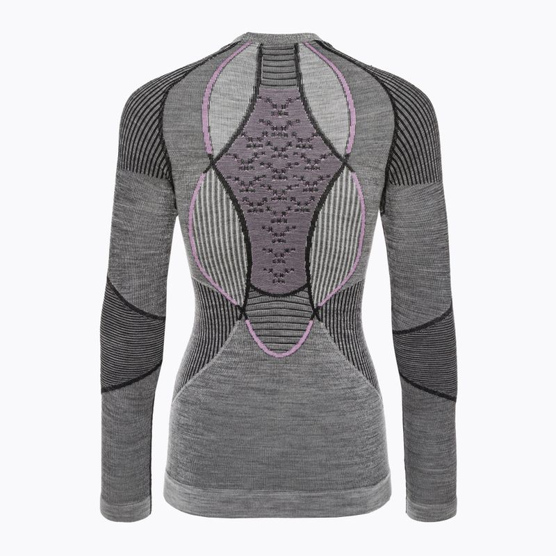 Дамска термо тениска X-Bionic Apani 4.0 Merino сиво/лилаво APWT06W19W 2