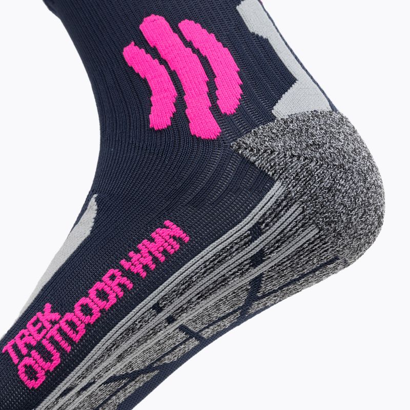 Дамски чорапи X-Socks Trek Outdoor midnight blue/pink/lt grey melange 3