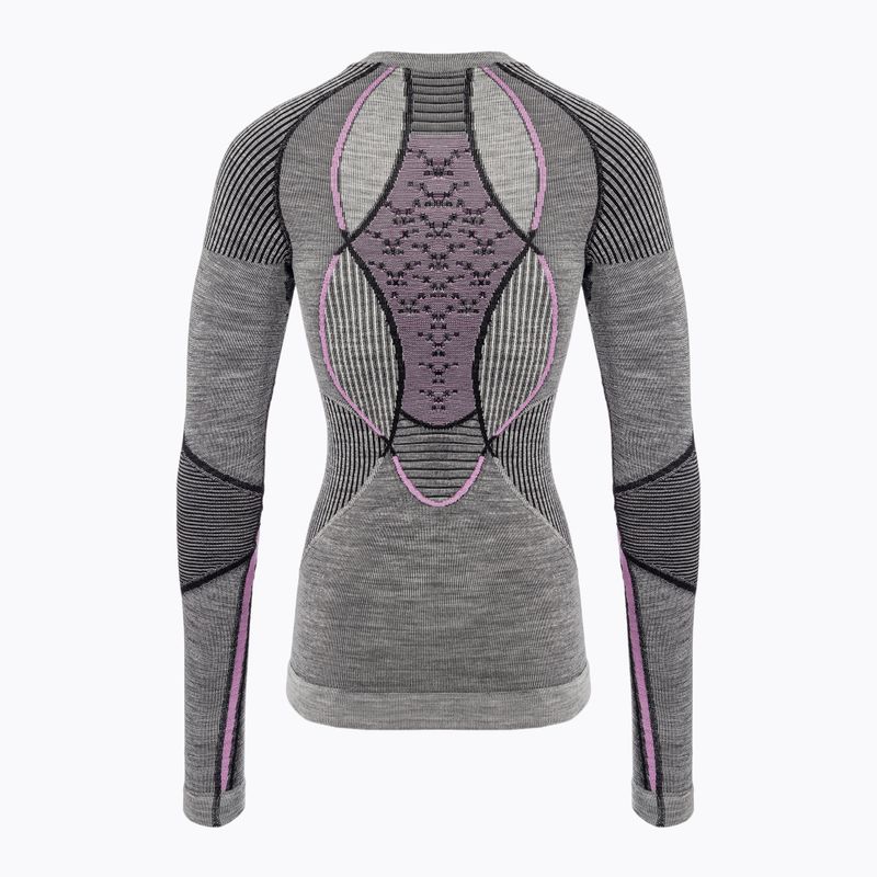 Дамска термоактивна блуза X-Bionic Merino black/grey/magnolia 2