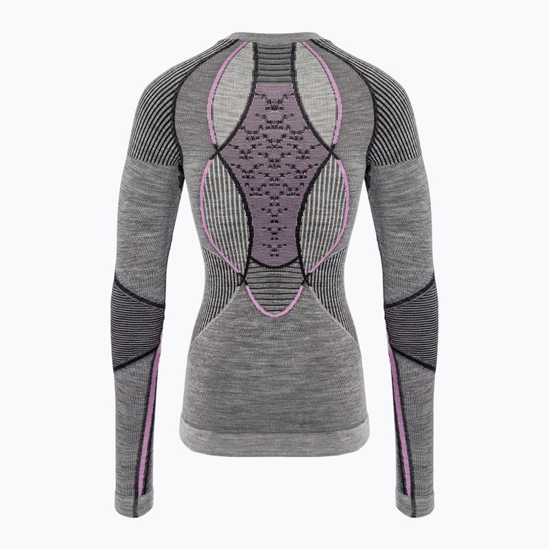 Дамски термален суитшърт X-Bionic Merino black/grey/magnolia 2