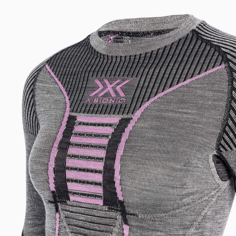 Дамска термоактивна блуза X-Bionic Merino black/grey/magnolia 3
