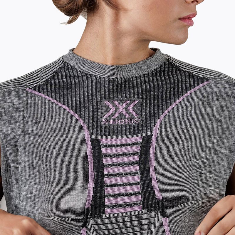 Дамска термоактивна блуза X-Bionic Merino black/grey/magnolia 4