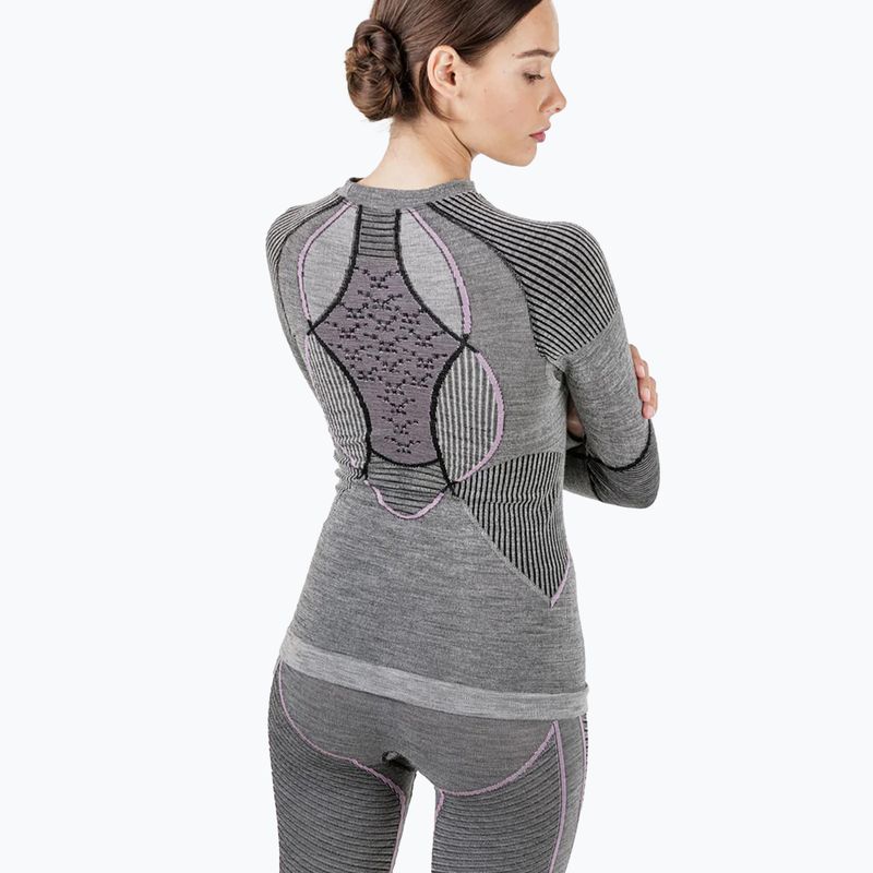 Дамска термоактивна блуза X-Bionic Merino black/grey/magnolia 5