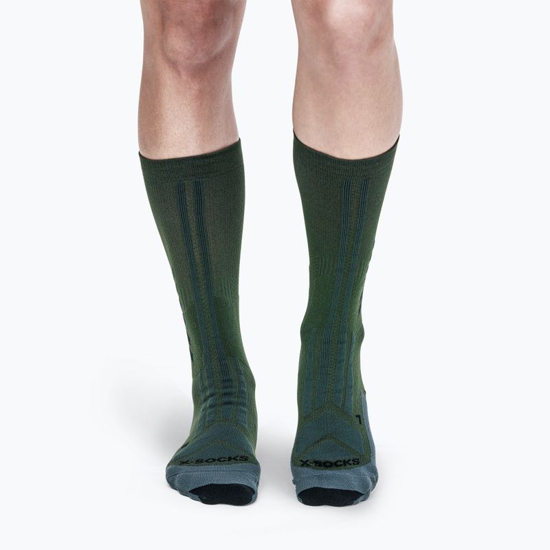 Чорапи X-Socks Hike Discover Crew green/black 2