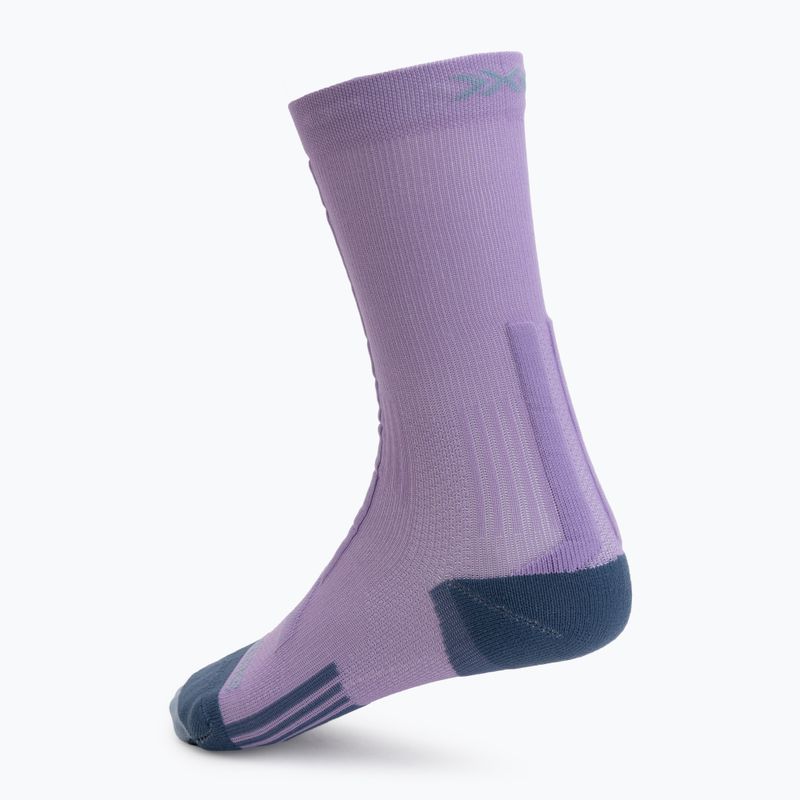 Дамски чорапи за бягане X-Socks Trailrun Discover Crew orchid/sunset blue 2