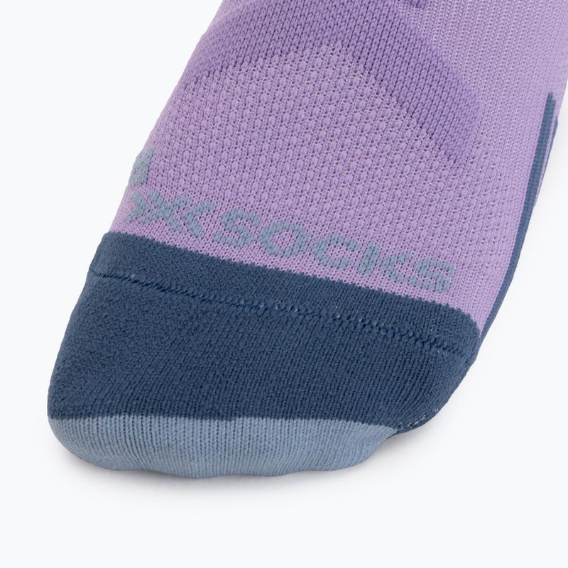 Дамски чорапи за бягане X-Socks Trailrun Discover Crew orchid/sunset blue 3