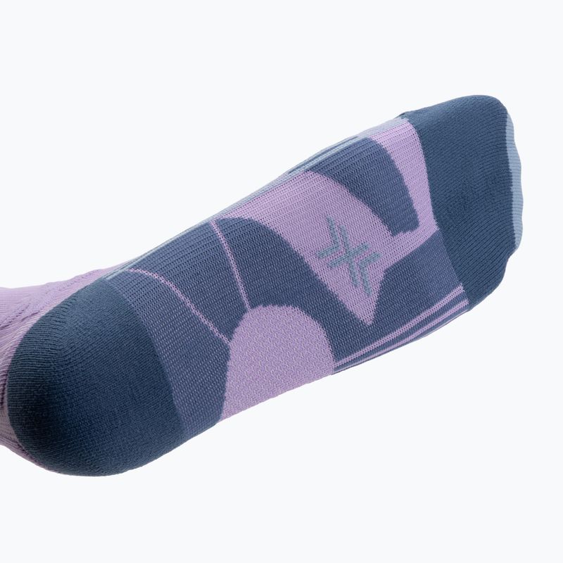 Дамски чорапи за бягане X-Socks Trailrun Discover Crew orchid/sunset blue 4
