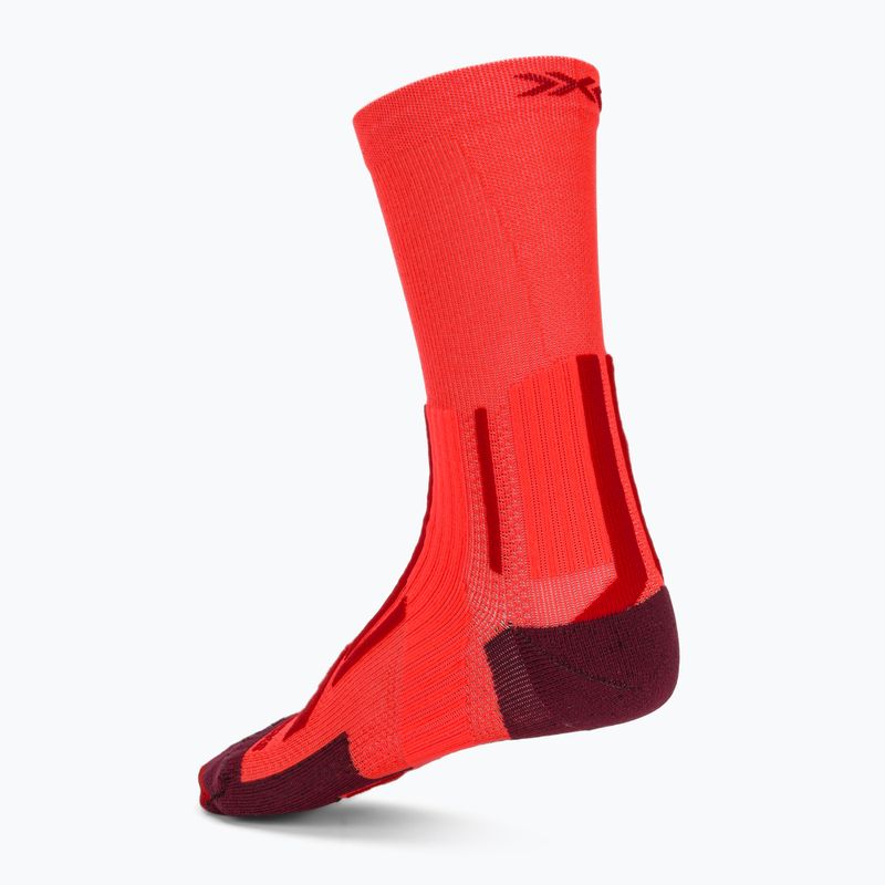 Мъжки чорапи X-Socks Trailrun Perform Crew fluo red/namib red 2