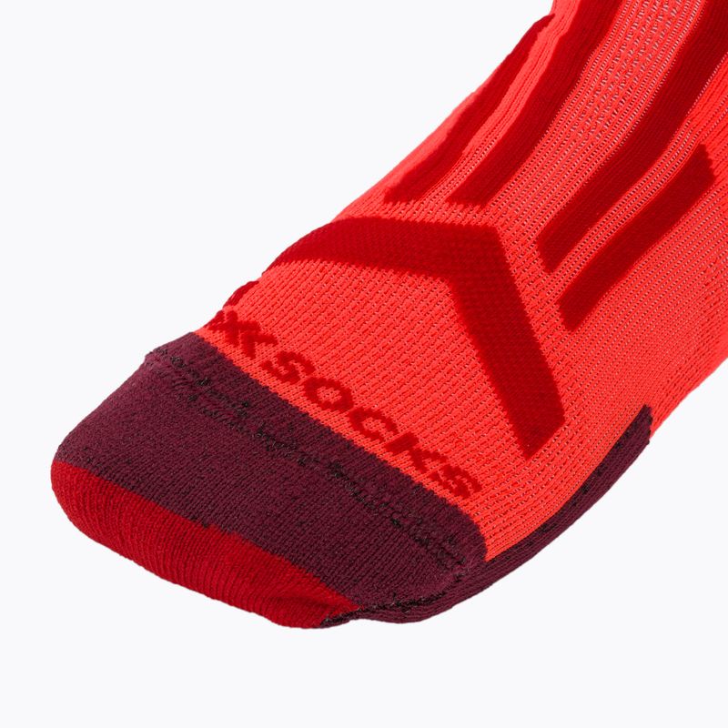 Мъжки чорапи X-Socks Trailrun Perform Crew fluo red/namib red 4