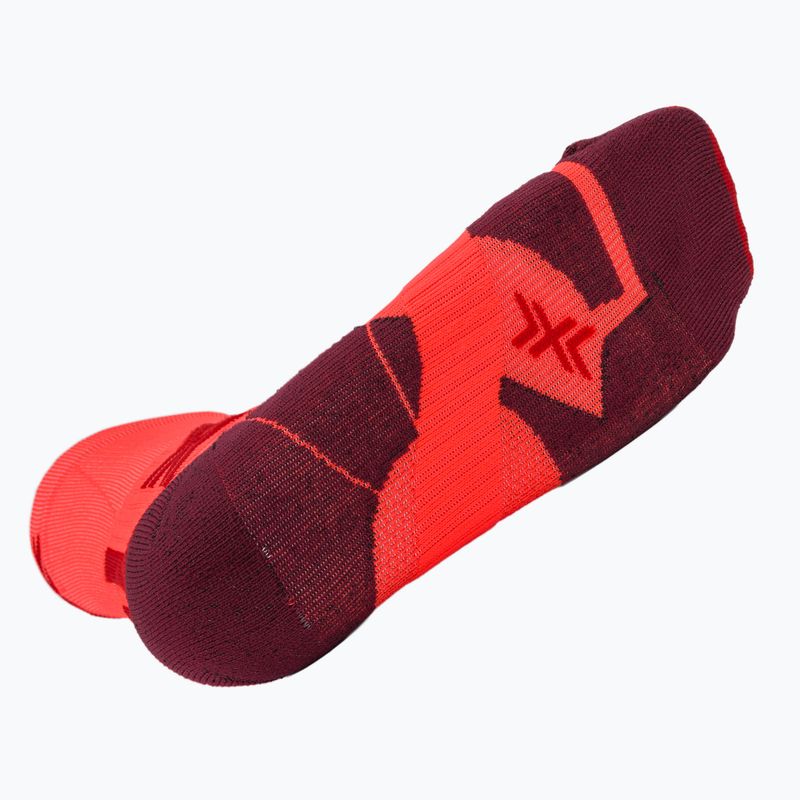 Мъжки чорапи X-Socks Trailrun Perform Crew fluo red/namib red 5