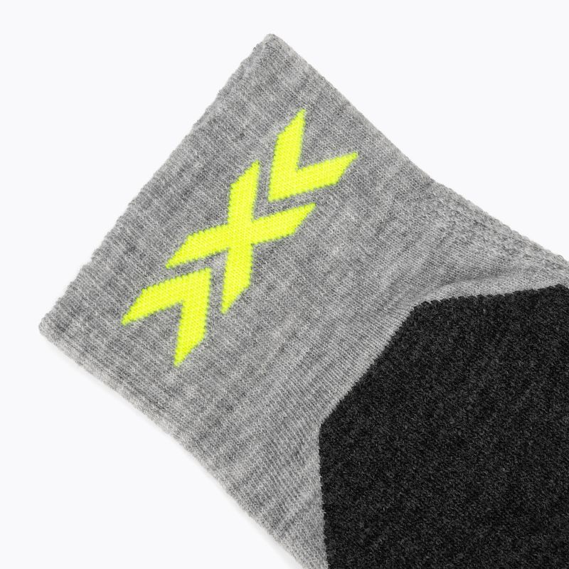 Скиорски чорапи X-Socks Ski Discover Otc rhino grey/canary 3