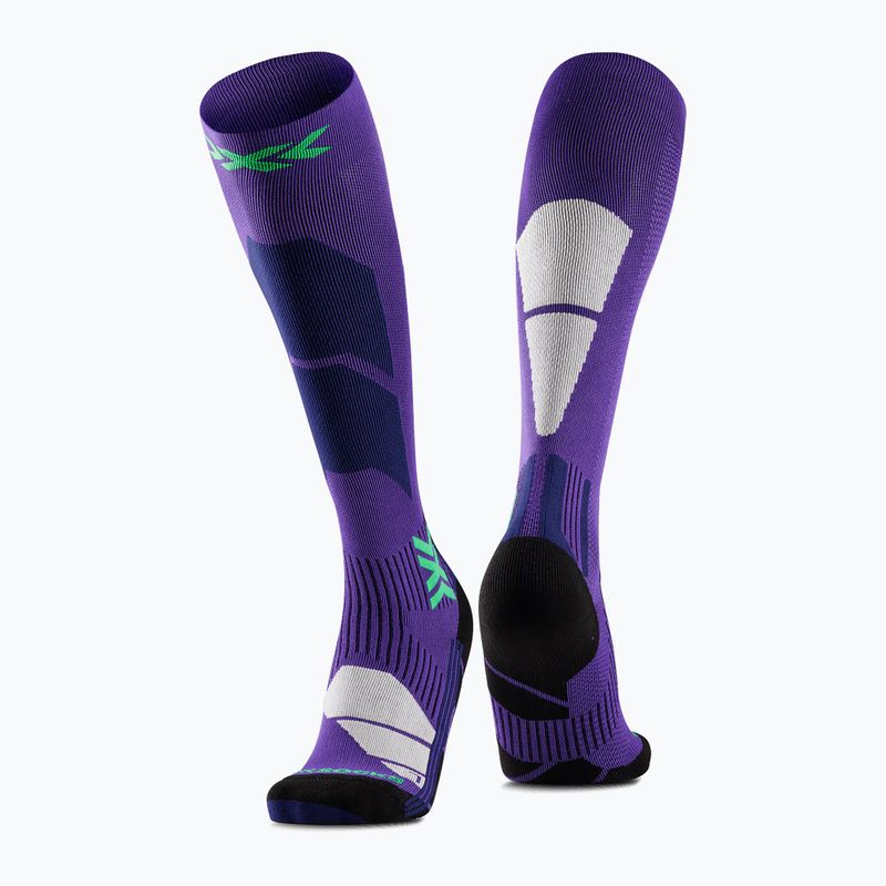 Дамски скиорски чорапи X-Socks Ski Perform Otc deep purple/light sand 4