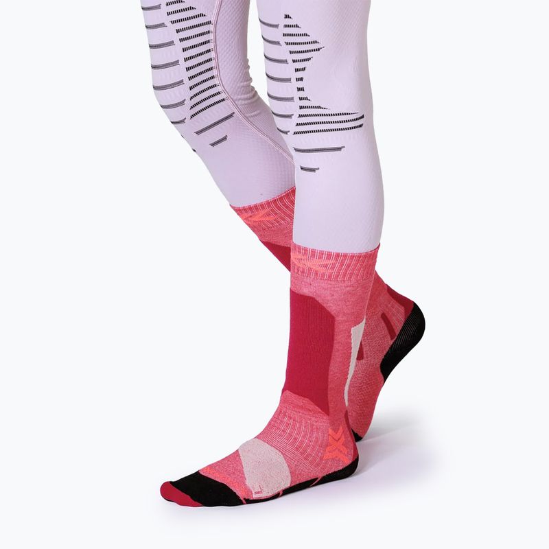 Детски скиорски чорапи X-Socks Ski Discover Otc light pink/light sand 4