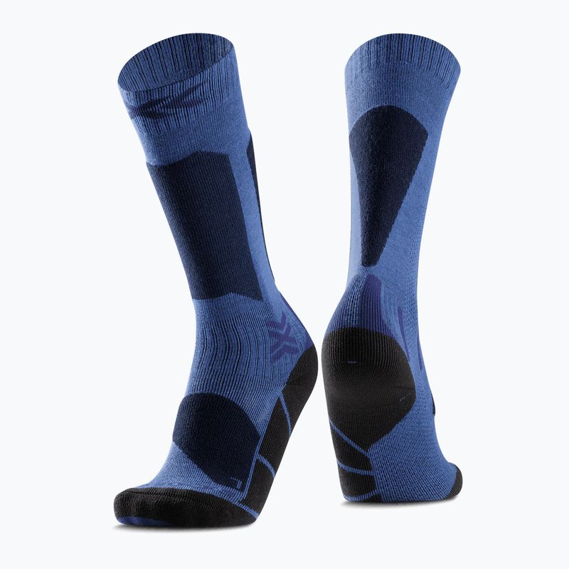 Детски скиорски чорапи X-Socks Ski Discover Otc blue blossom/marine