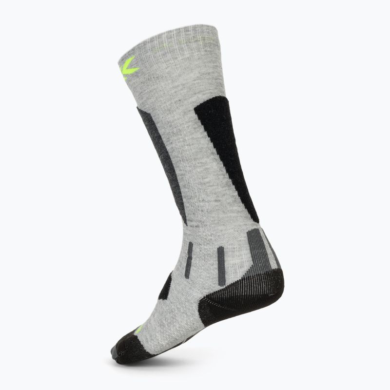 Детски скиорски чорапи X-Socks Ski Discover Otc rhino grey/canary 2