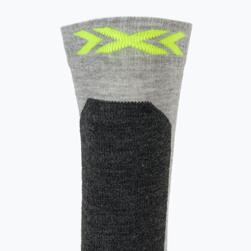 Детски скиорски чорапи X-Socks Ski Discover Otc rhino grey/canary 4