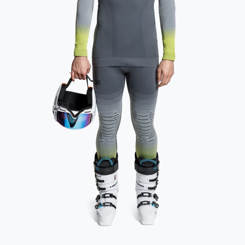Мъжки термоактивни панталони X-Bionic Invent Fx rhino grey/light grey/canary 3