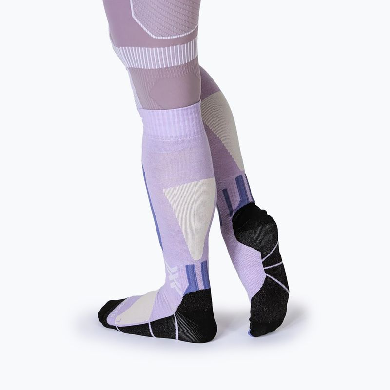 Скиорски чорапи X-Socks Ski Discover Merino Otc muted lavender/light sand 4